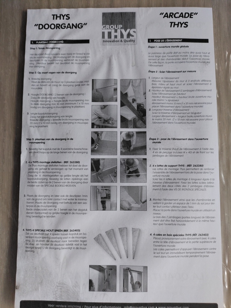 Ebrasement de porte 40 cm
