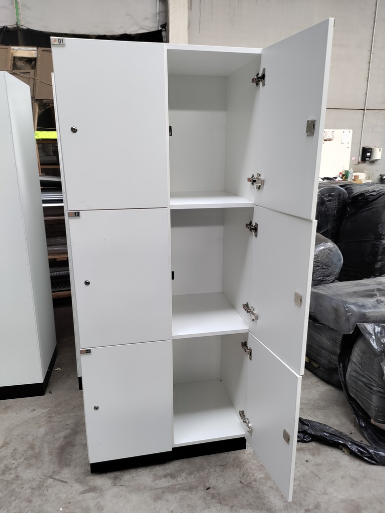 Monobloc 6 casiers blanc