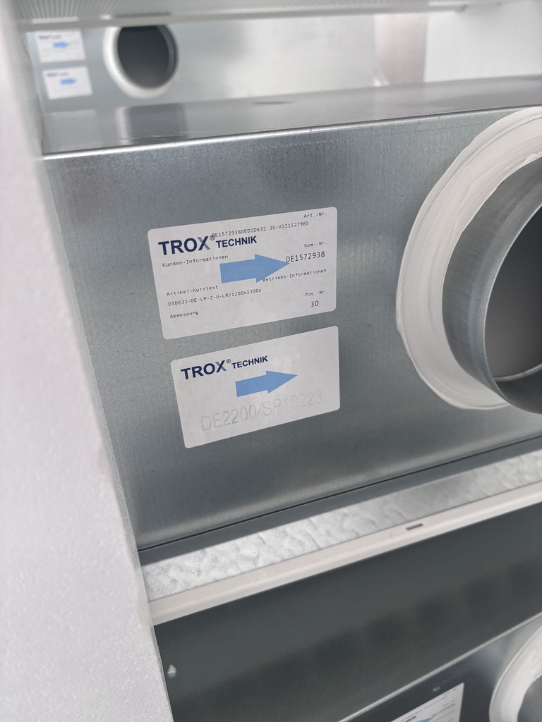 Poutre climatique active TROX (neuve)