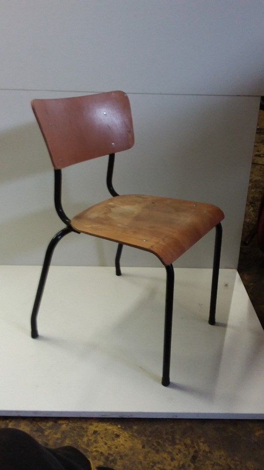 Chaise scolaire - bois & métal