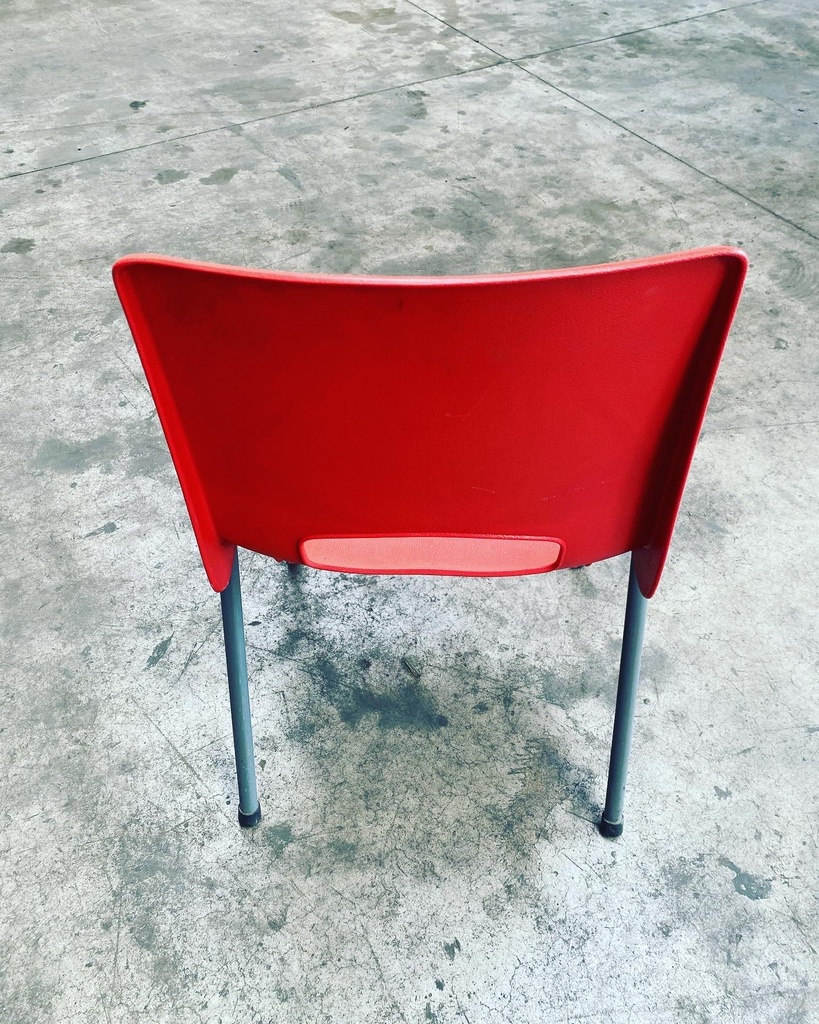 Lot de 4 chaises rouges