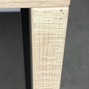 Meuble bureau/présentoir bois/blanc