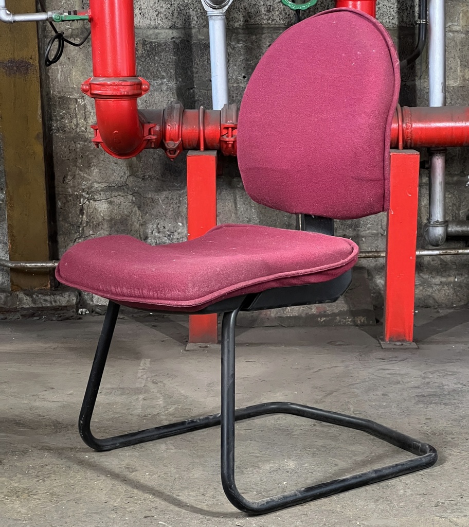 Chaise en Tissu Pourpre