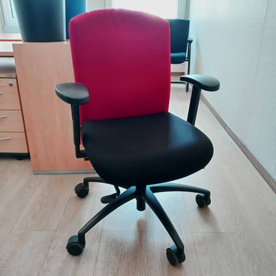 Chaise de bureau en tissu bi-ton