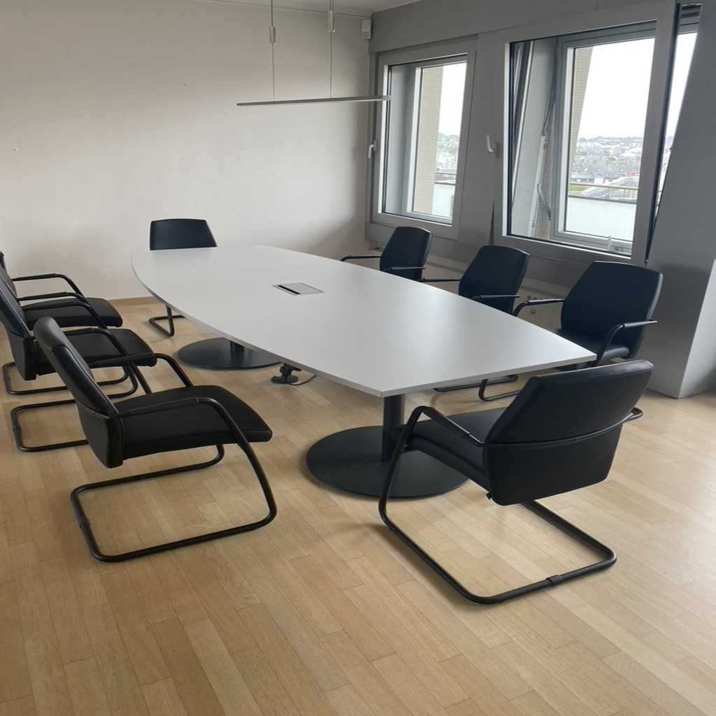 Table de réunion grise (sans pied)
