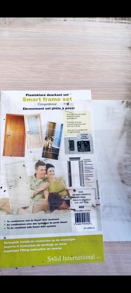 KIT huisserie + ébrasement porte chêne blanchi