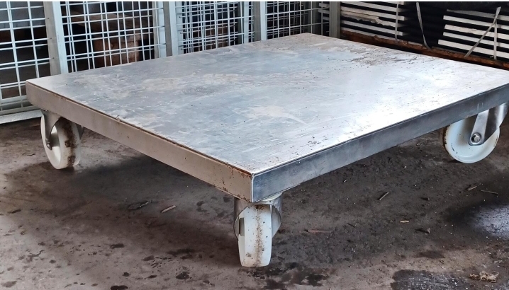Plateau sur roulettes en Inox