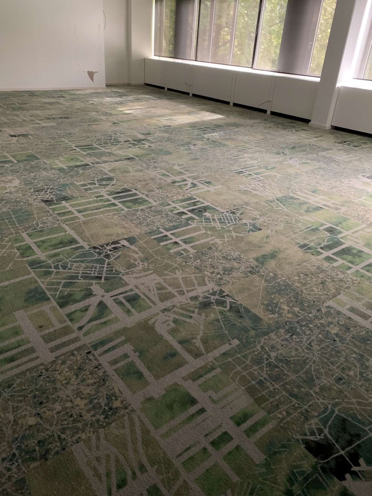 Dalle de moquette décortative verte