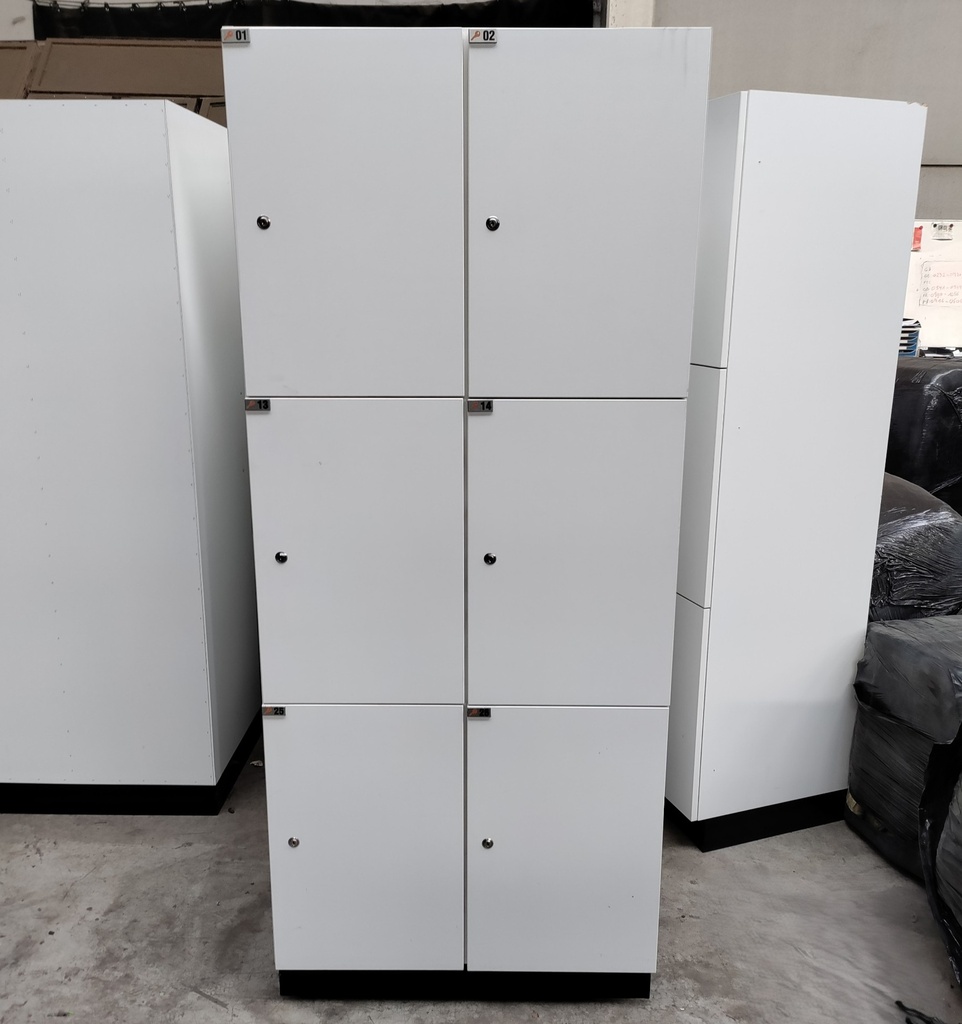 Monobloc 6 casiers blanc