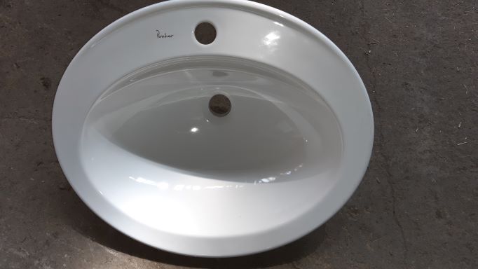Lavabo ovale blanc (neuf)