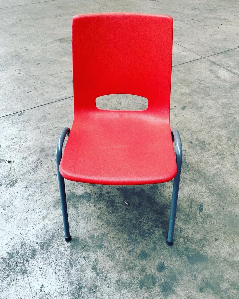 Lot de 4 chaises rouges