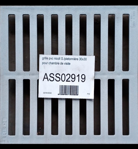 Grille PVC évacuation eaux