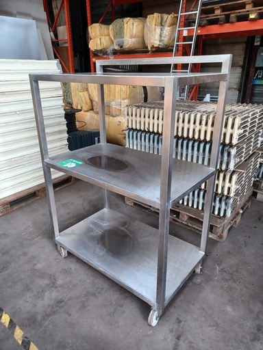 Chariot inox à roulette