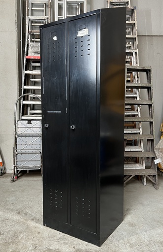 Armoire vestiaire noire - 2p